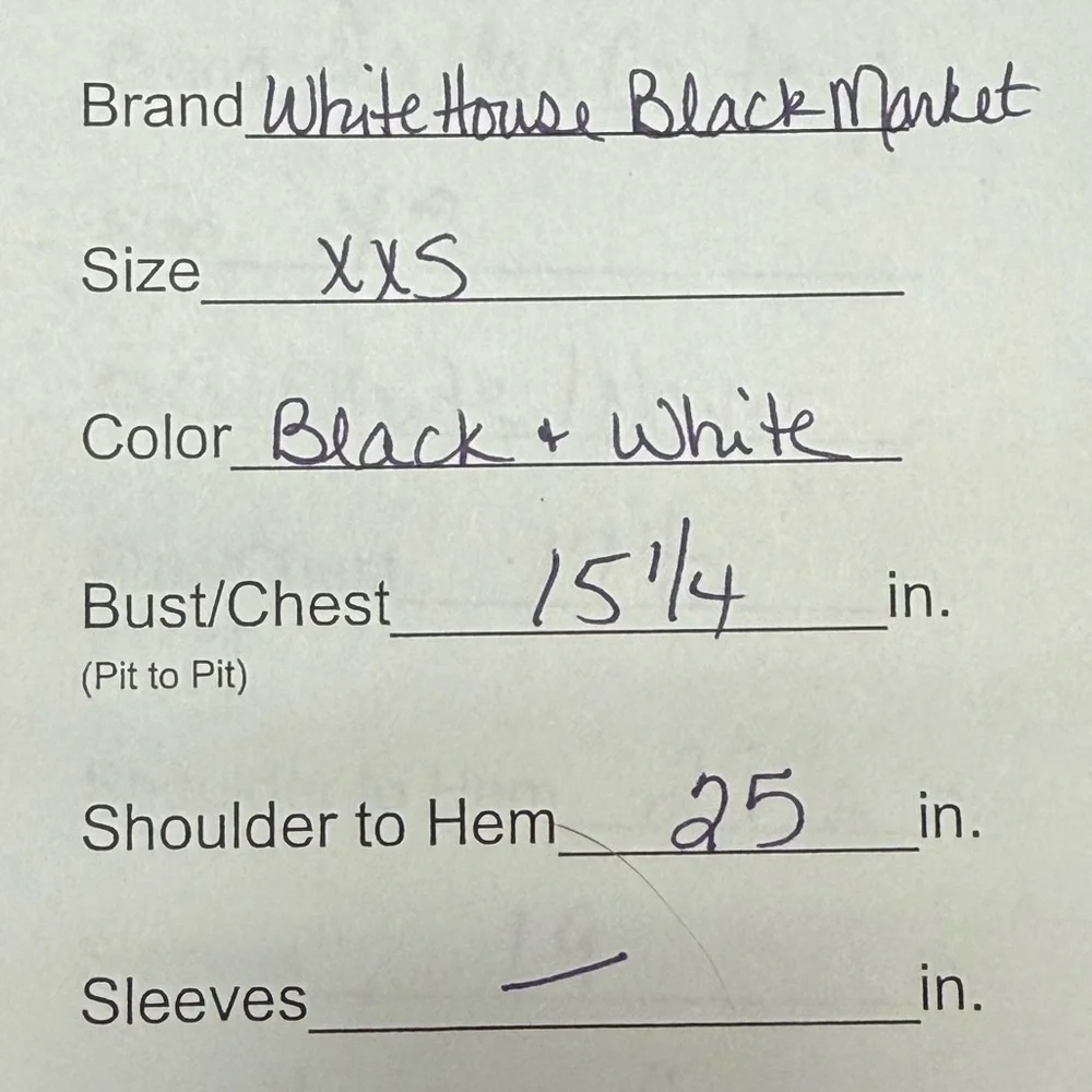 White House Black Market Floral Halter Top XXS | Black White Sleeveless Blouse - Picture 7 of 7